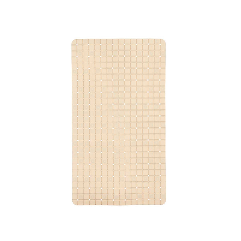 TAPETE WC ANTIDERRAPANTE QUADRADOS BEIGE GRD