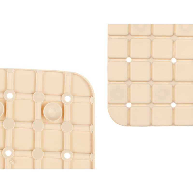 TAPETE WC ANTIDERRAPANTE QUADRADOS BEIGE GRD