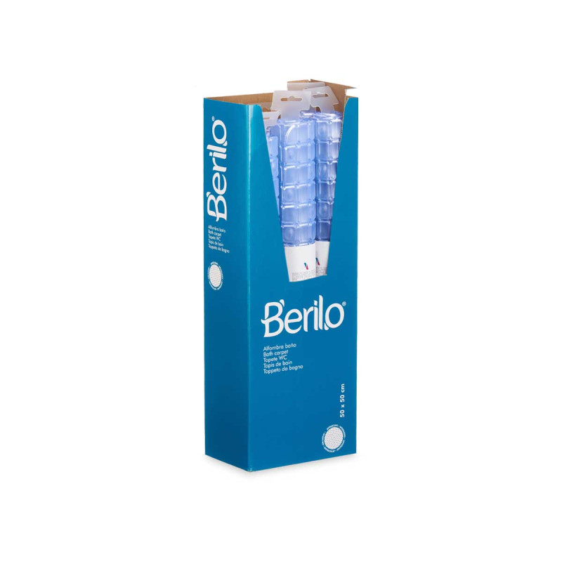 TAPPETINO BAGNO ANTISCIVOLO QUADRI TRASP PICC