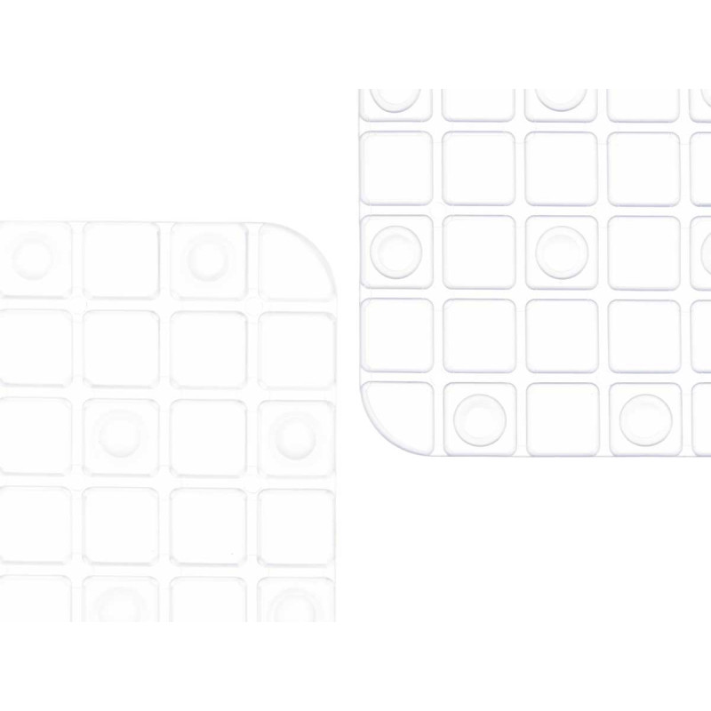 ANTI-SLIP BATH MAT SQUARES TRANSPARENT  SMALL