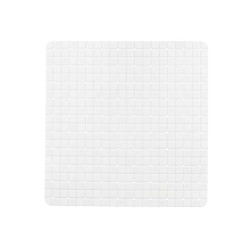 TAPPETINO BAGNO ANTISCIVOLO QUADRI BIANCO PICC