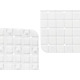 TAPPETINO BAGNO ANTISCIVOLO QUADRI BIANCO PICC