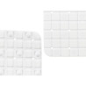 TAPPETINO BAGNO ANTISCIVOLO QUADRI BIANCO PICC