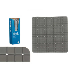ANTI-SLIP BATH MAT SQUARES GREY SMALL