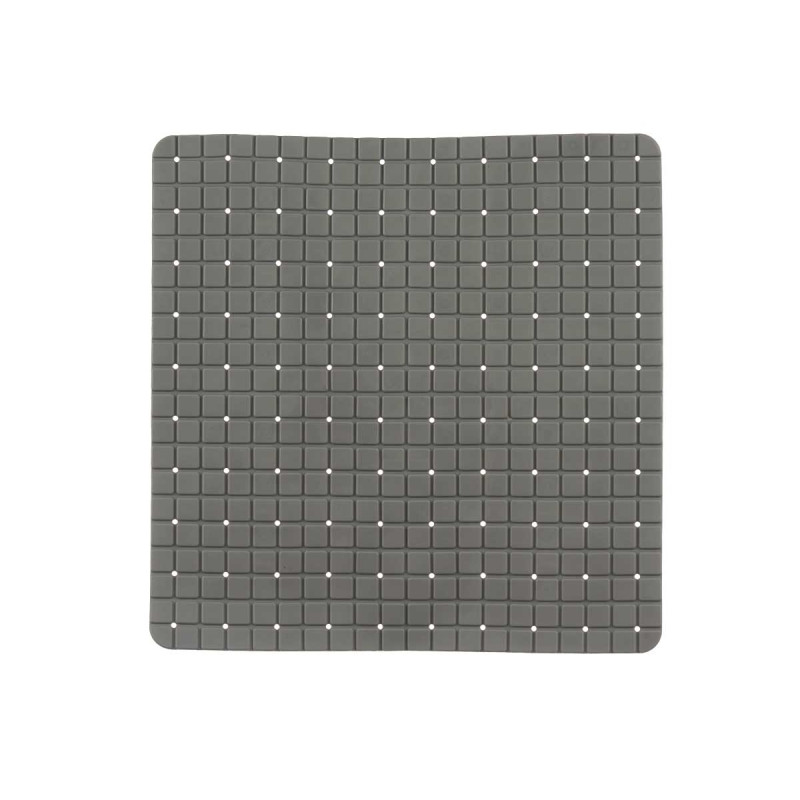 TAPETE WC ANTIDERRAPANTE QUADRADOS CINZENTO PEQ