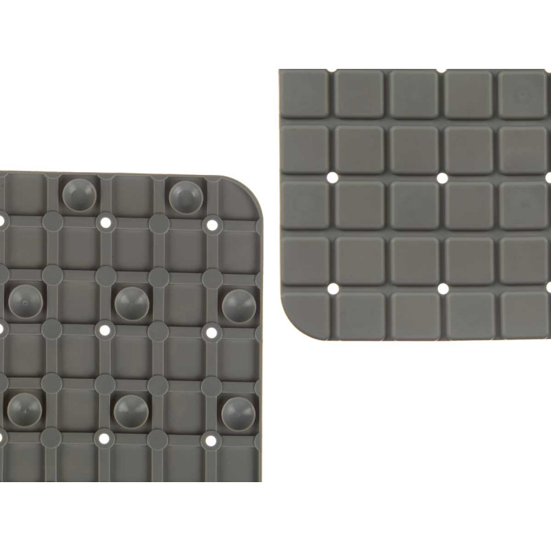 ANTI-SLIP BATH MAT SQUARES GREY SMALL