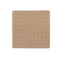 ANTI-SLIP BATH MAT SQUARES BEIGE SMALL