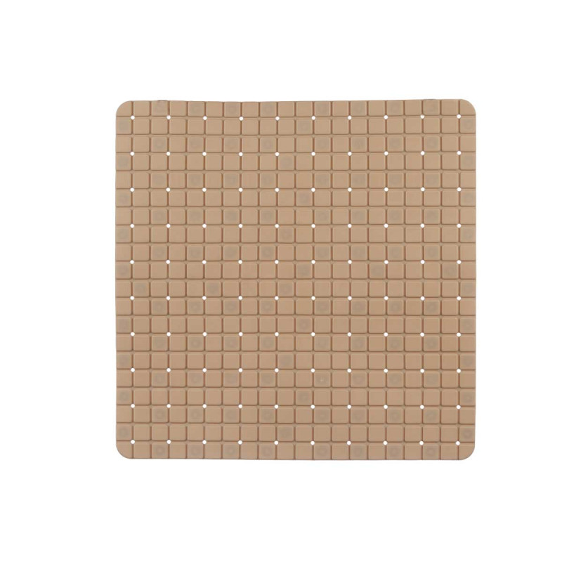 TAPETE WC ANTIDERRAPANTE QUADRADOS BEIGE PEQ