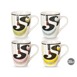 TAZZA ONDE ASS 4 COLORI 350 ML