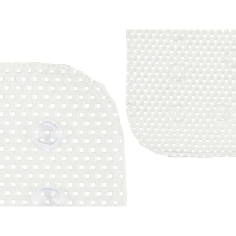 TAPIS BAIN ANTIDÉRAPANT CAOUTCHOUC BLANC GRAND
