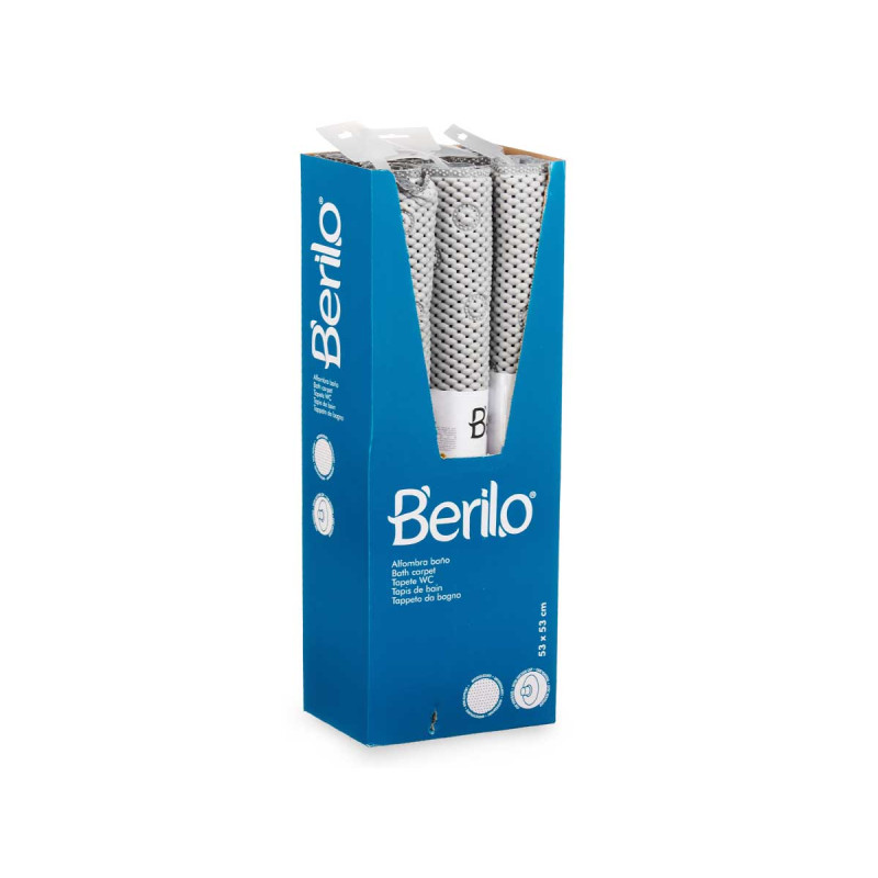 TAPPETINO BAGNO ANTISCIVOLO GOMMA GRIGIO PICC