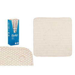 TAPIS BAIN ANTIDÉRAPANT CAOUTCHOUC BEIGE PETIT