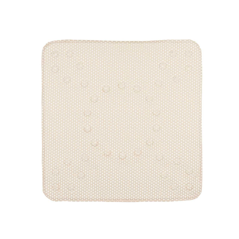 TAPIS BAIN ANTIDÉRAPANT CAOUTCHOUC BEIGE PETIT