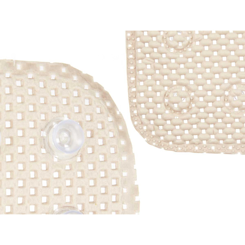 TAPIS BAIN ANTIDÉRAPANT CAOUTCHOUC BEIGE PETIT