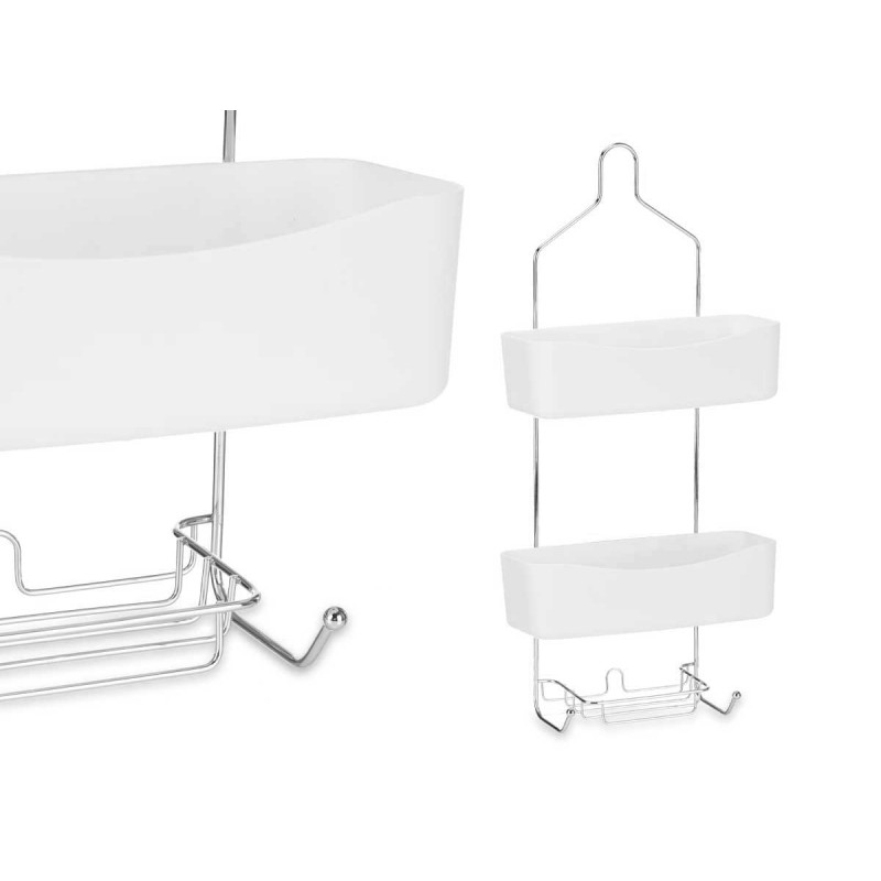 2 TIER SHOWER SHELF WHITE