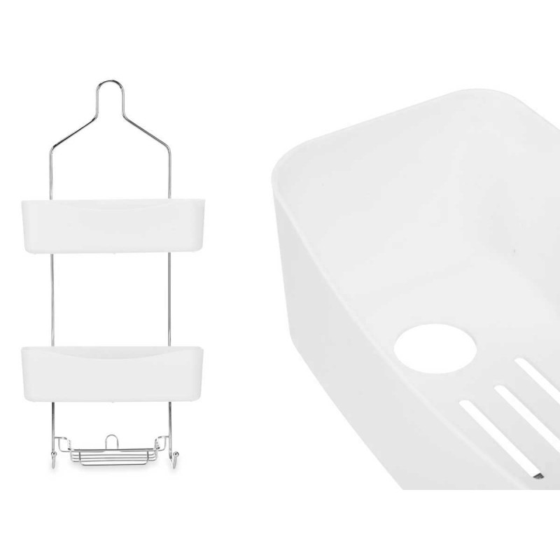 2 TIER SHOWER SHELF WHITE