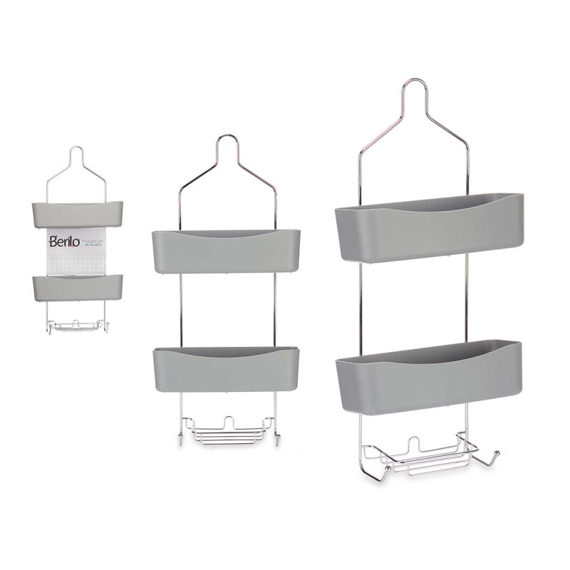 2 TIER SHOWER SHELF GREY