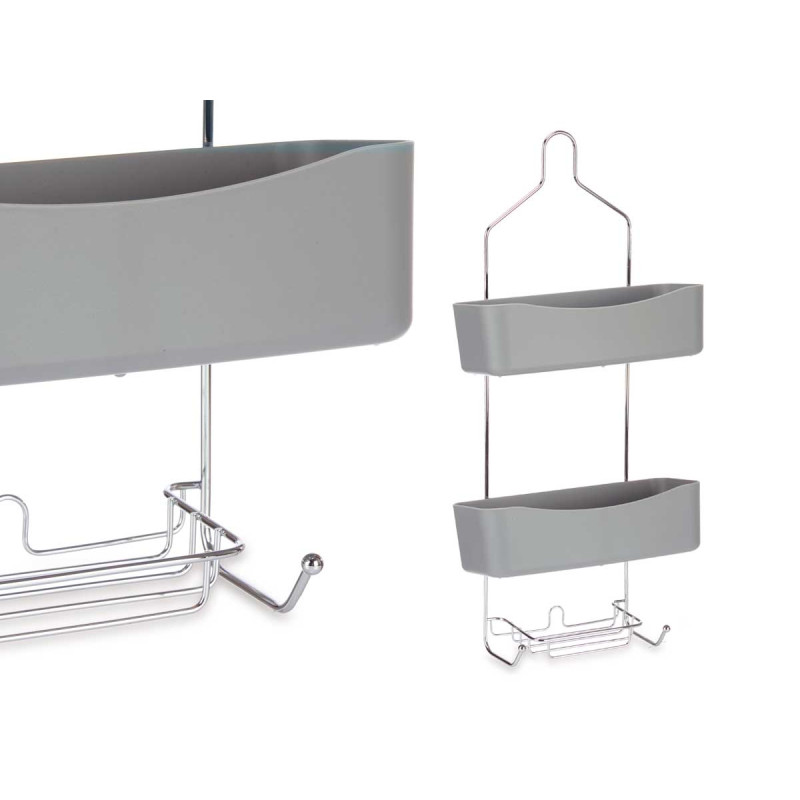 2 TIER SHOWER SHELF GREY