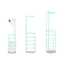 PORTE-ROULEAU MÉTAL BAMBOU RÉSERVOIR MENTHE