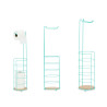 ROLL HOLDER BAMBOO METAL W/MINT TANK 