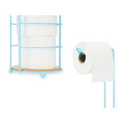 SUPORTE PORTA ROLOS WC BAMBU DEPOSITO AZUL