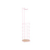 SUPORTE PORTA ROLOS WC BAMBU DEPOSITO ROSA