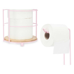 SUPORTE PORTA ROLOS WC BAMBU DEPOSITO ROSA