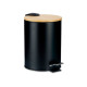 METAL BIN WITH BAMBOO LID 3L BLACK