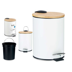 CESTINO MERALLO COPERCHIO BAMBÙ 3L BIANCO