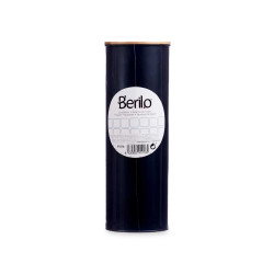 ESCOBILLERO METAL TAPA BAMBU NEGRO