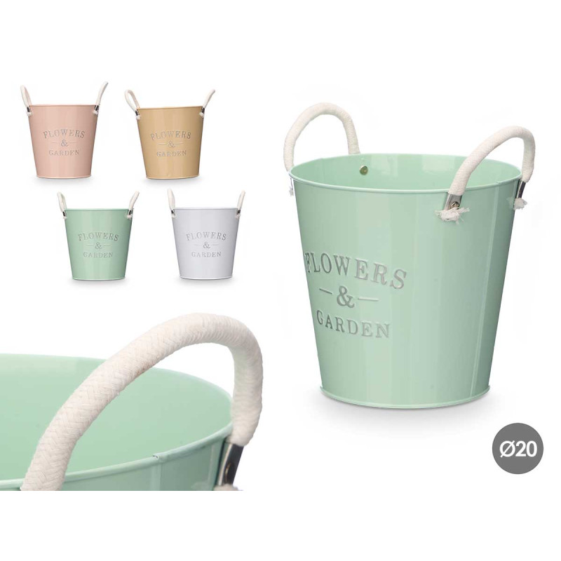 PLANTPOT HANDLES WHITE ASSORTED 4 DIAMETER 20