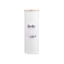 BROSSE TOILETTE MÉTAL COUVERCLE EN BAMBOU BLANC