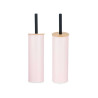 METAL TOILET BRUSH BAMBOO LID PINK