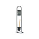 PORTARROLLO ESCOBILLA METAL BAMBU NEGRO