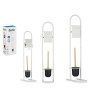 SUPORTE BRANCO PIAÇABA E PORTA ROLOS METAL BAMBU