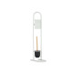 PORTARROLLO ESCOBILLA METAL BAMBU BLANCO