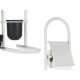 SUPORTE BRANCO PIAÇABA E PORTA ROLOS METAL BAMBU