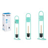 PORTE-ROULEAU/BROSSE TOILETTE MÉTAL BAMBOU MENTHE