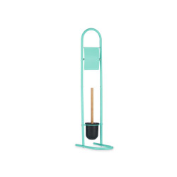 PORTARROLLO ESCOBILLA METAL BAMBU MENTA
