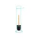 METAL TOILET ROLL WITH TOILET BRUSH MINT BAMBOO