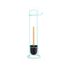 PORTE-ROULEAU MÉTAL BROSSE TOILETTE BAMBOU MENTHE