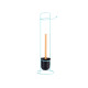 METAL TOILET ROLL WITH TOILET BRUSH BLUE BAMBOO