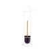 PORTE-ROULEAU MÉTAL BROSSE TOILETTE BAMBOU ROSE