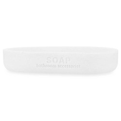 PORTE-SAVON RÉSINE DE BAMBOU BLANC