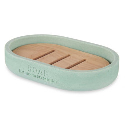 PORTA SAPONE RESINA C/BAMBÙ MENTA