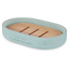 PORTE-SAVON RÉSINE DE BAMBOU BLEU