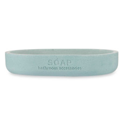 PORTA SAPONE RESINA C/BAMBÙ BLU