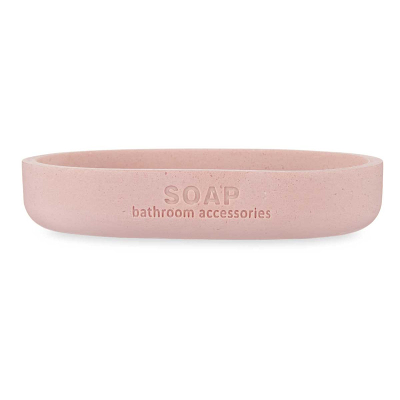PORTE-SAVON RÉSINE DE BAMBOU ROSE