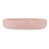 RESIN SOAP DISH W/BAMBOO PINK