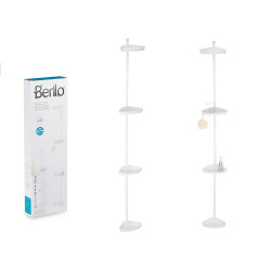 RAIL DE DOUCHE MÉTALLIQUE EXTENSIBLE 4 ÉTAGÈRES